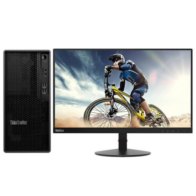 联想/Lenovo ThinkStation K-C2/i5-12500/16GB+ThinkVision T24A-10（23.8英寸） 台式计算机