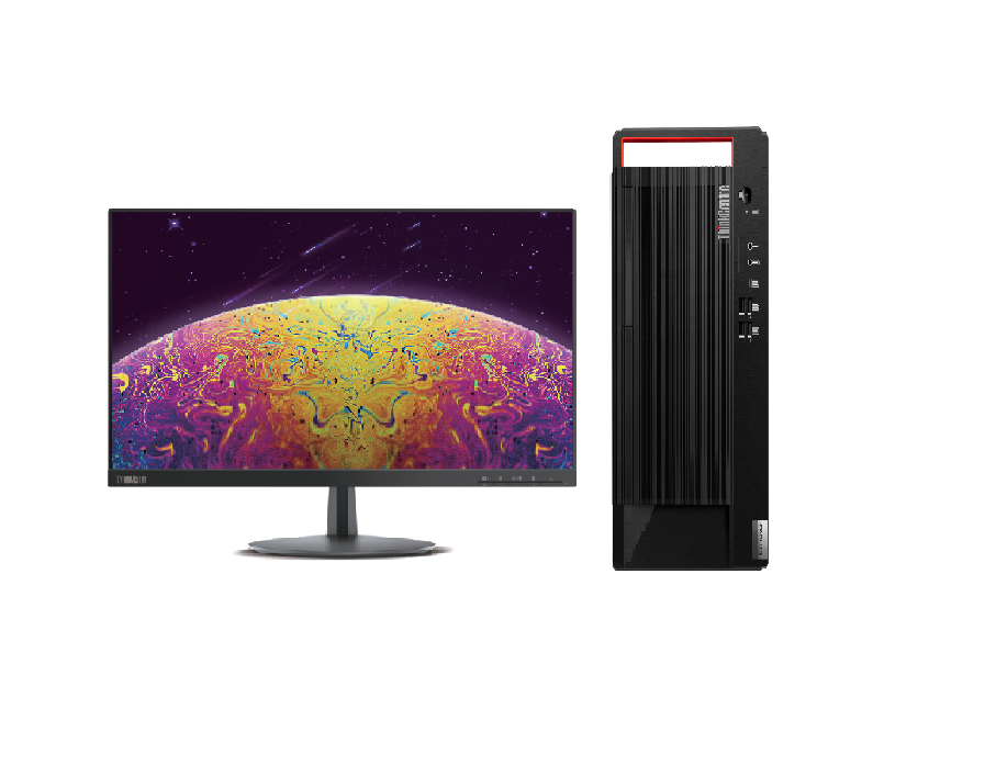 联想/LENOVO ThinkCentre M600t-1C788+ThinkVision T24A-10（23.8英寸) 台式计算机